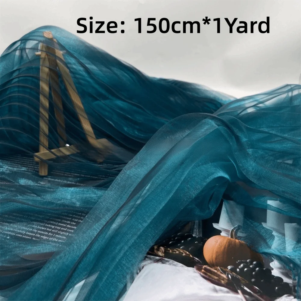 Organza Pleated Fabric Two-Color Gradient 150cm × 1 Yard