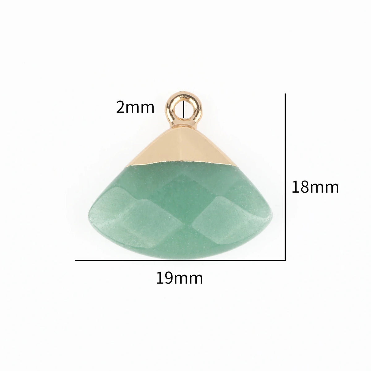 Natural Green Aventurine Stone Pendant Charm | DIY Jewelry