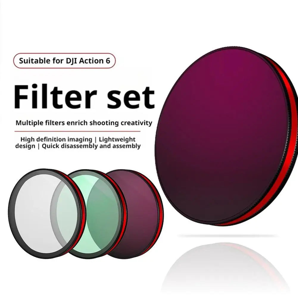 UV/CPL/ND16 Lens Filters for DJI Osmo Action 6 | Quick Release