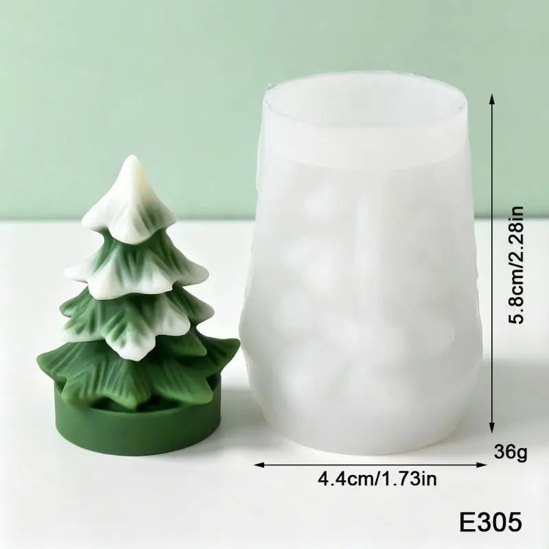 Mini Christmas Tree Silicone Mold – DIY Candle Soap Resin Craft