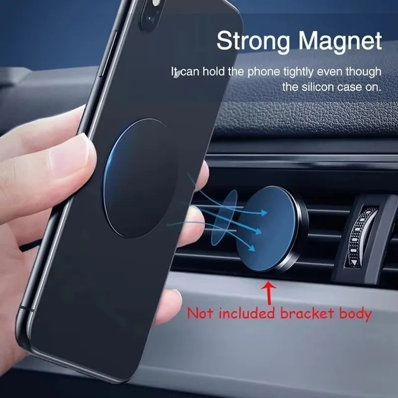 Magnetic Metal Disk Plates for Car Phone Holder – 5-Pack