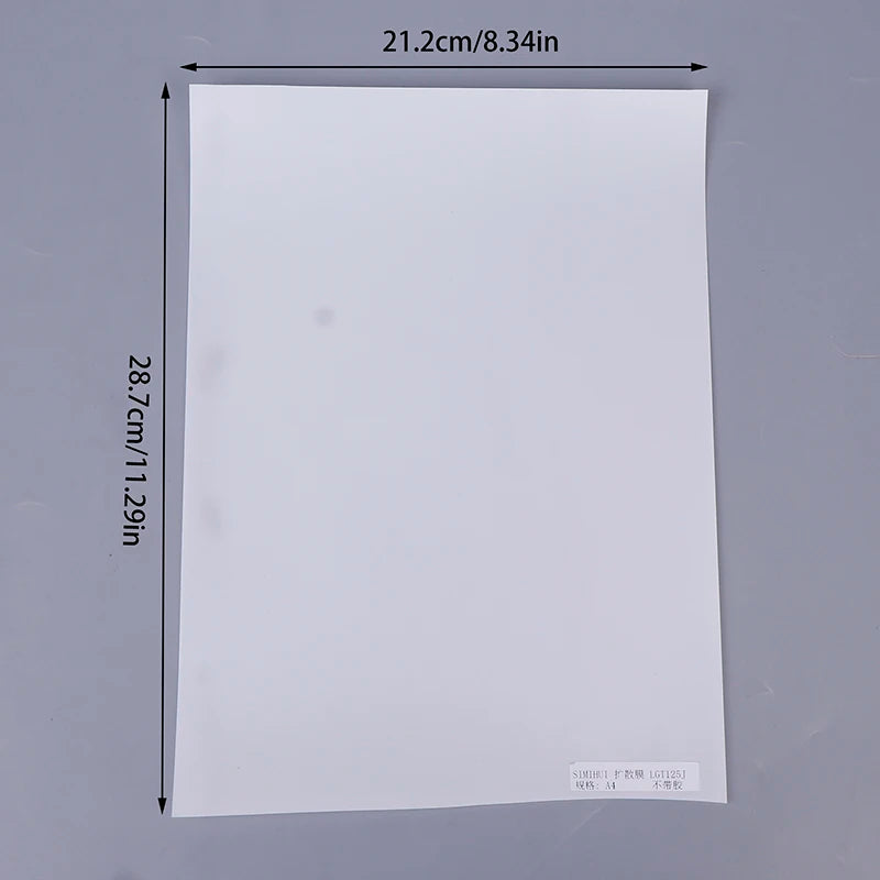 LED Light Diffusion Film 0.125mm PET Backlight Sheet – A4 Size