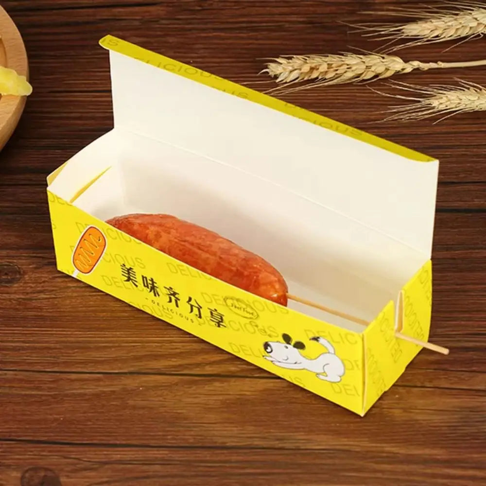 100-Pack Disposable Hot Dog Boxes – Eco Paperboard Boat Trays