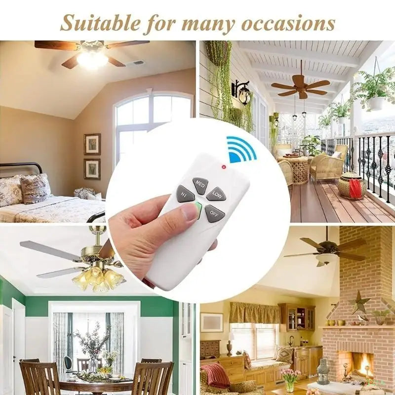 T21A Ceiling Fan Remote – 3-Speed & Light Dimmer Control