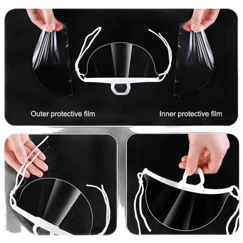 Reusable Transparent Anti-Fog Face Shield Cover – 10/20/30 Pk
