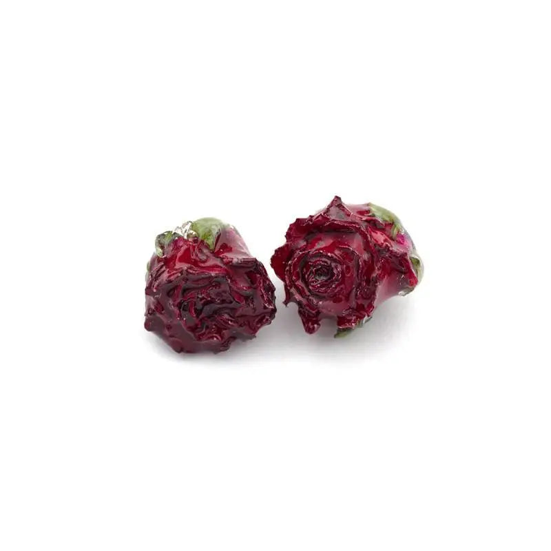 Real Preserved Rose Charms – 2 Pcs DIY Jewelry Making Set