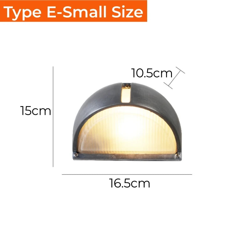Retro Industrial LED Wall Sconce IP65 Waterproof E27 Glass