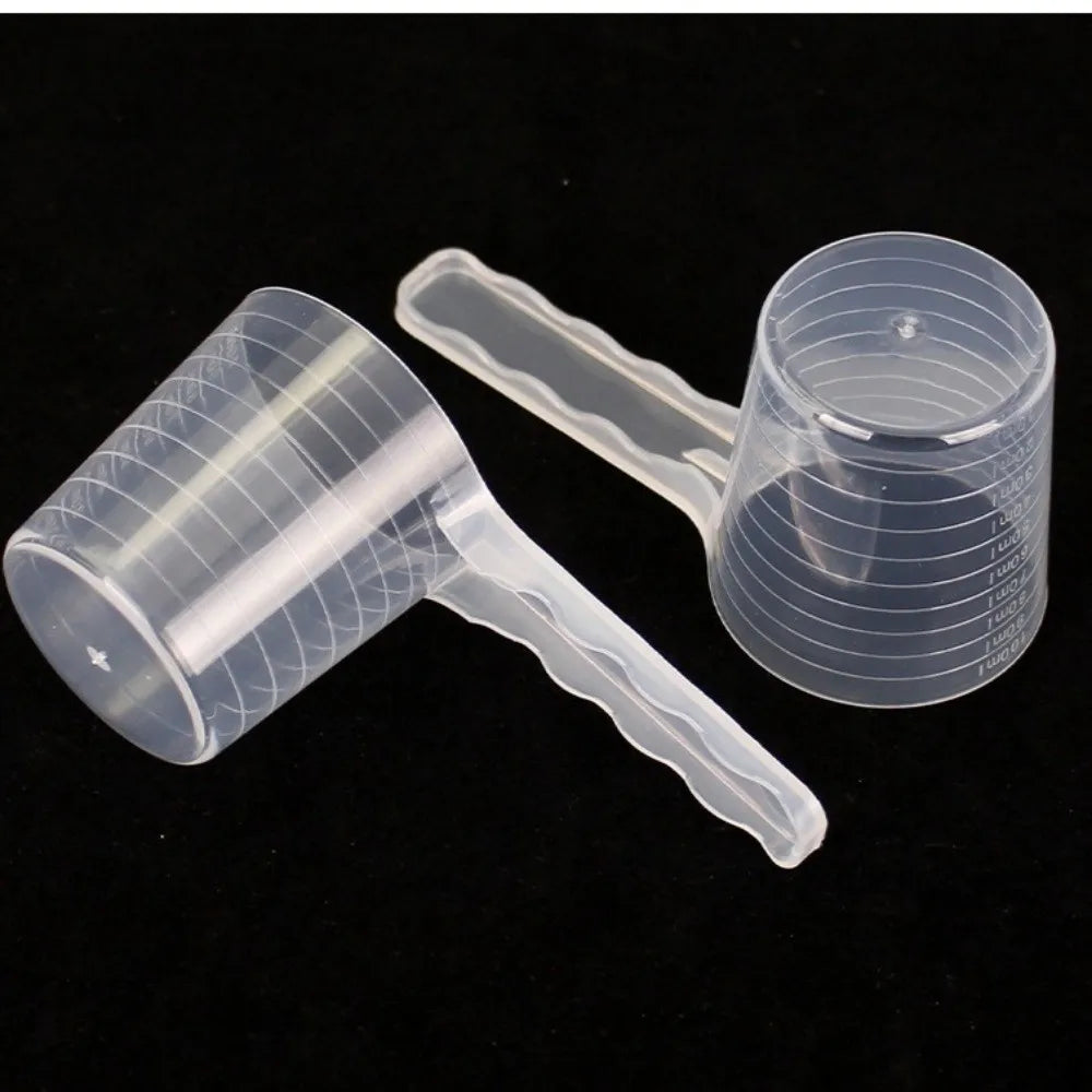 Pet Food Measuring Spoon – 100ml Long Handle Plastic Scoop