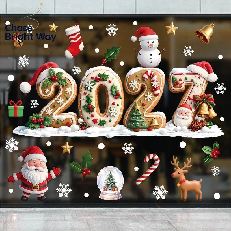 Christmas Window Clings – Santa, Snowman & Snowflake Stickers