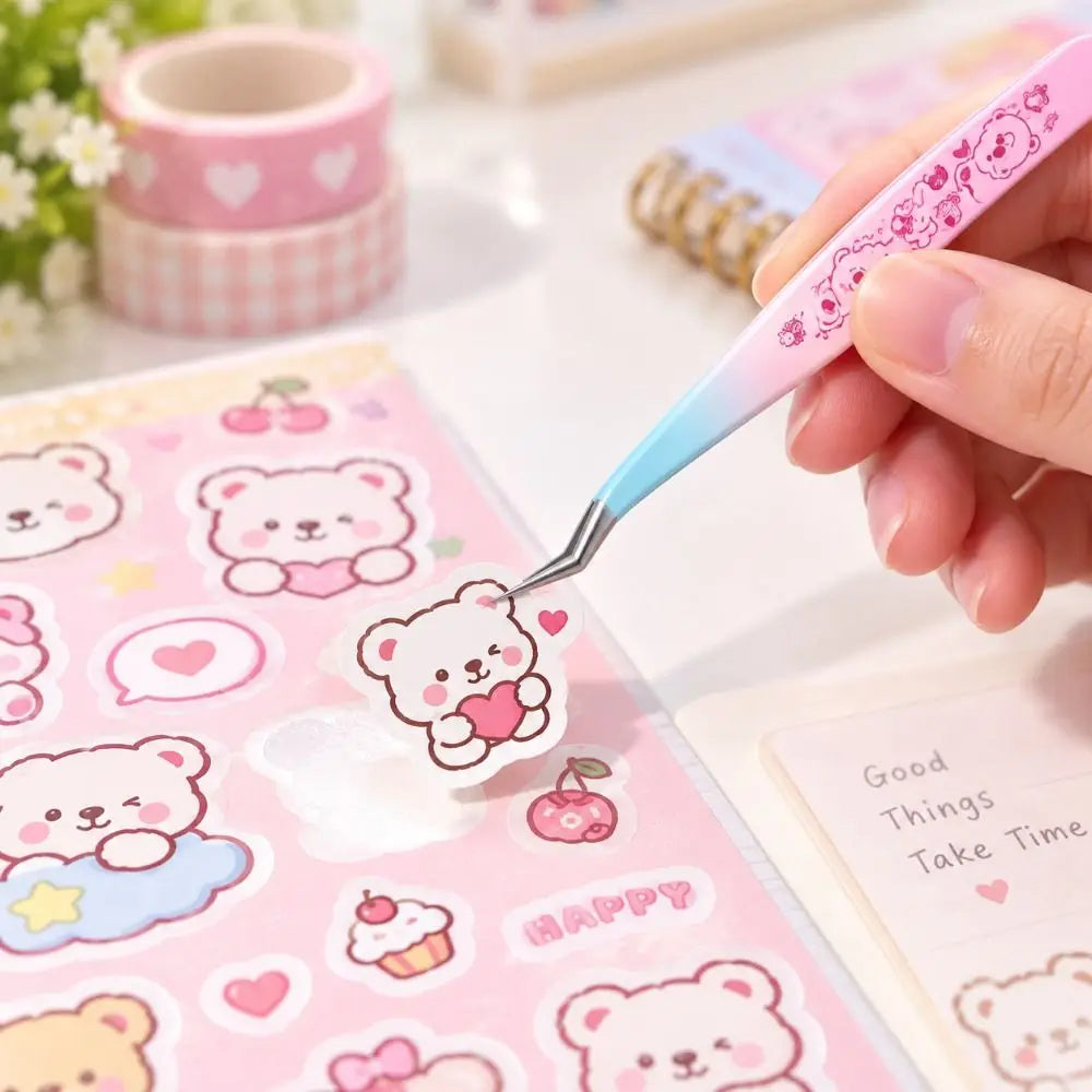 Stainless Steel Precision Tweezers – Fine Tip Beauty & Craft