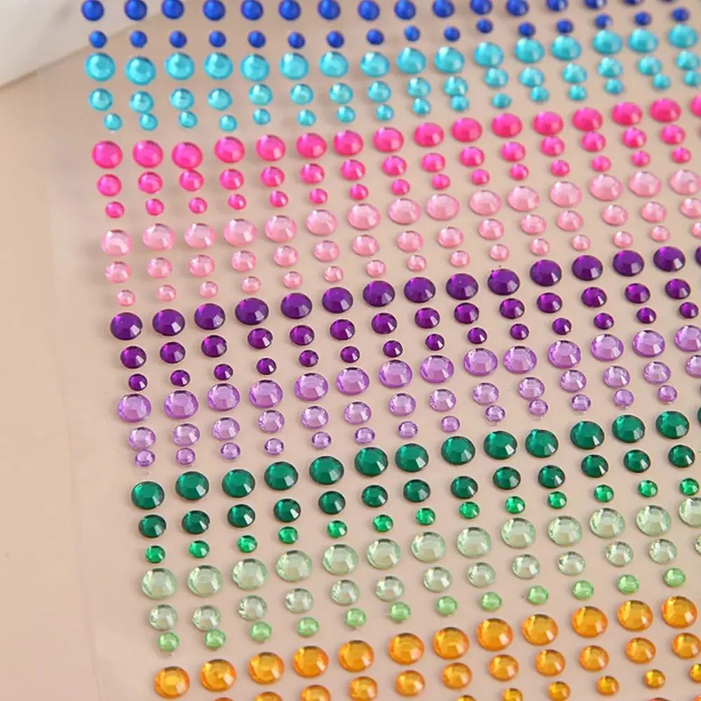 Rainbow Rhinestone Face Gems – DIY Glitter Sticker Sheet