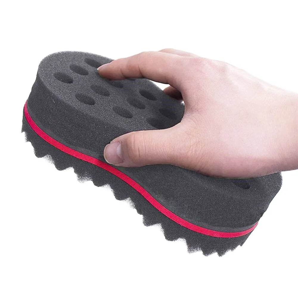 Double-Sided Afro Curl Sponge Hair Brush – Multi-Hole Twist