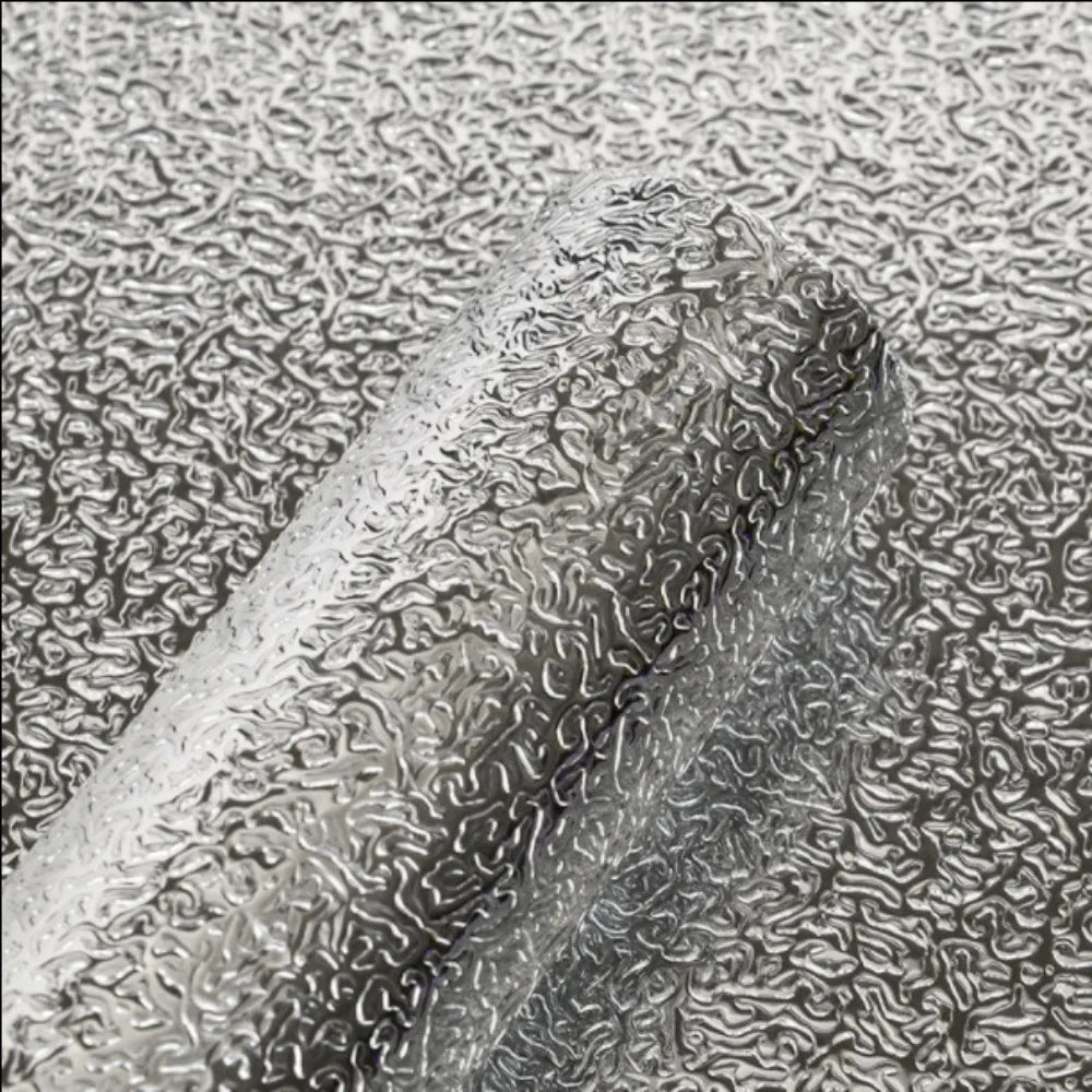 Oil-Proof Self-Adhesive Kitchen Wall Sticker – Aluminum Foil PVC