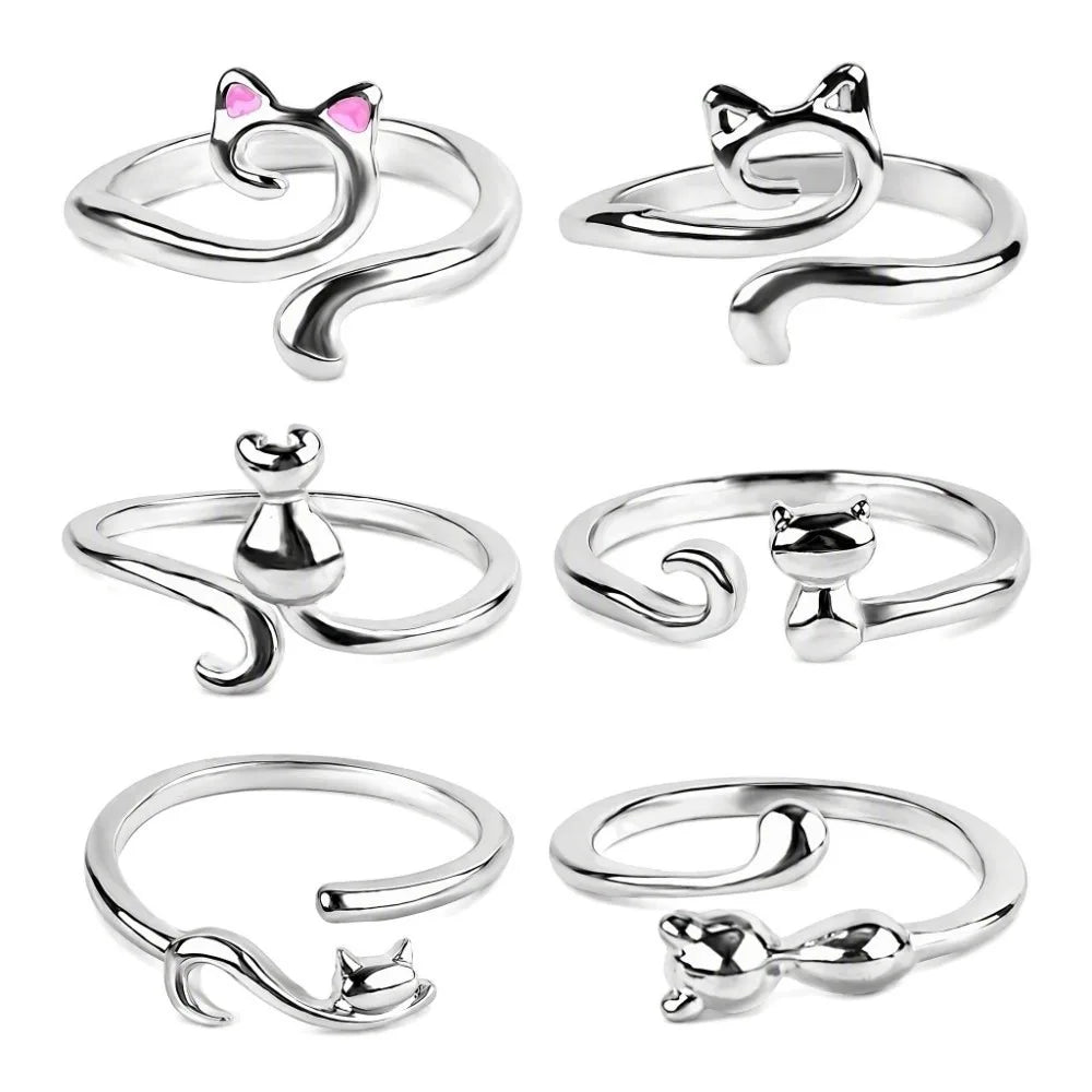 6-Pack Adjustable Crochet Tension Ring – Zinc Alloy Yarn Guide