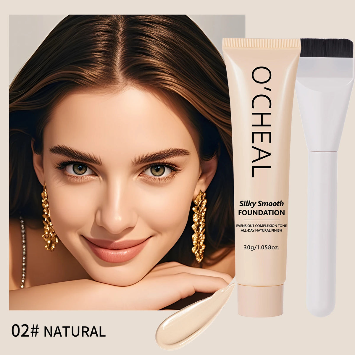 Silky Smooth Liquid Foundation – Waterproof, Long-Lasting Coverage
