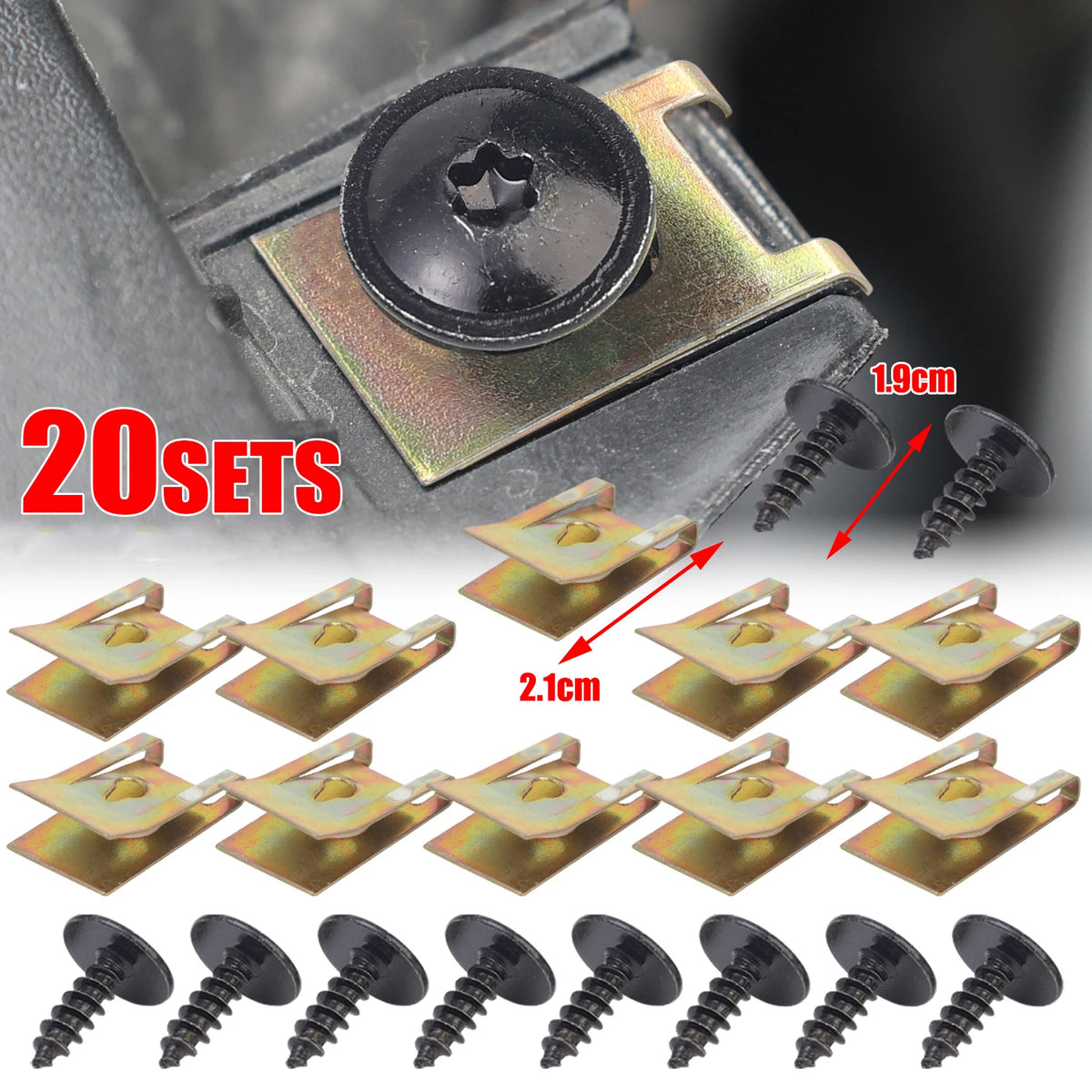 VW Audi SEAT Torx Screw Undertray Retainer Clips – 10-Set Pack