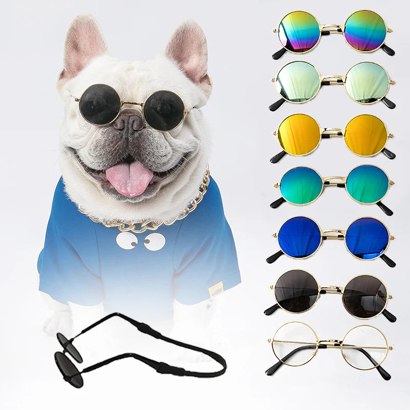 Vintage Round Pet Glasses – Dog & Cat Photo Prop Eyewear