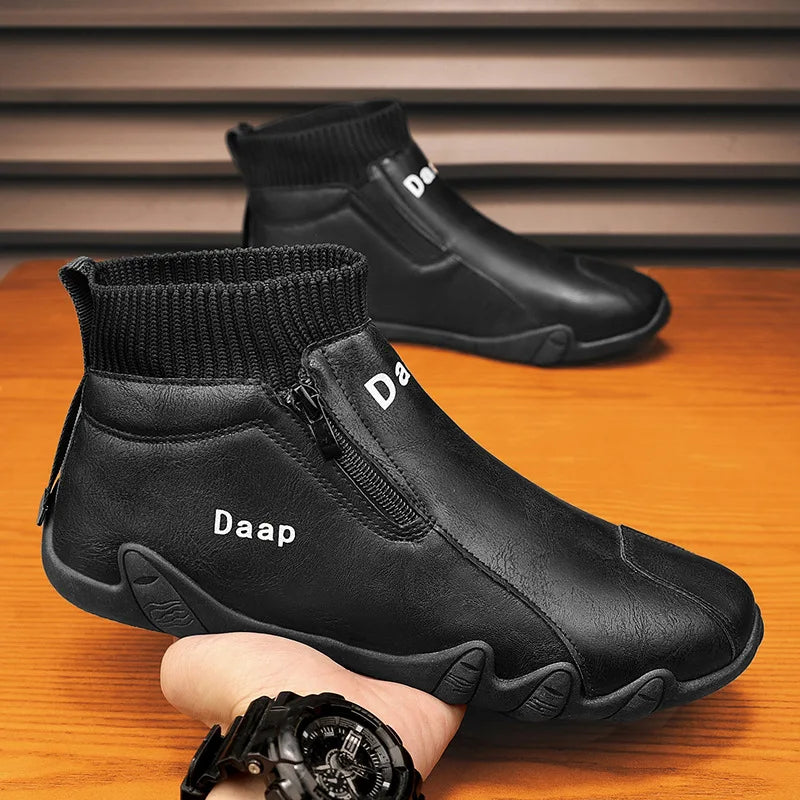 LEDP Men's High-Top Ankle Boots – Non-Slip Outdoor Work Shoes