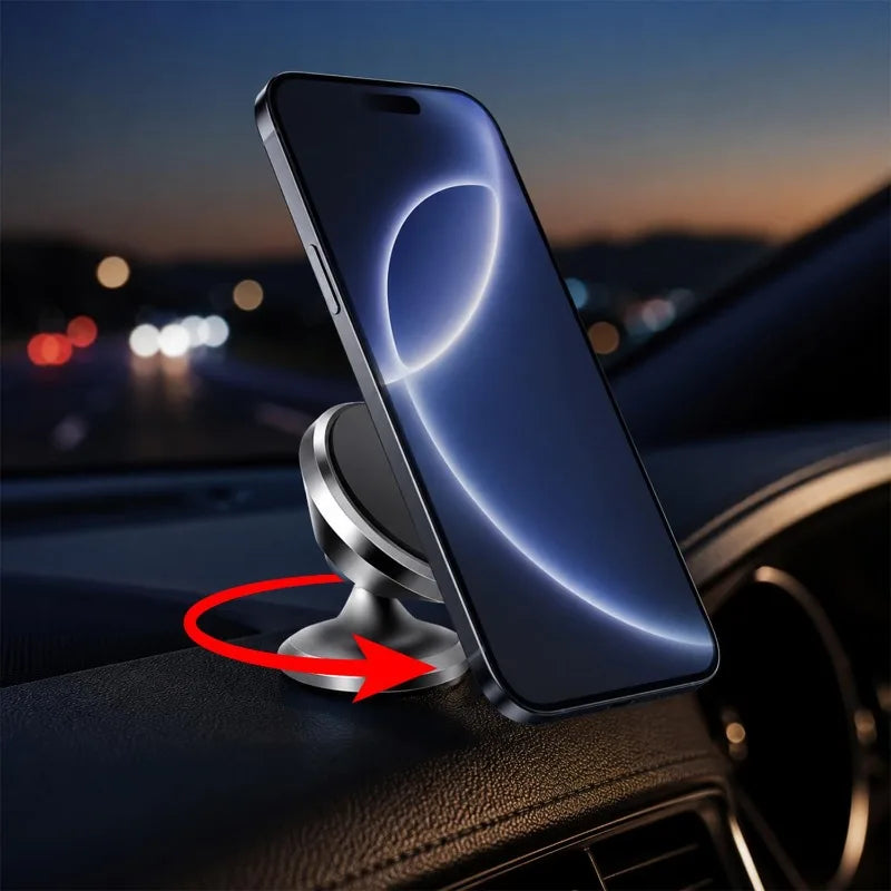 Magnetic Car Phone Holder – 360° Dashboard Mount Universal