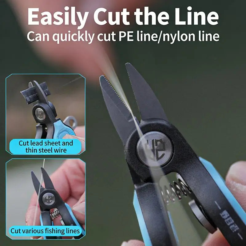 Portable Stainless Steel Fishing Shears | Serrated PE Line Cutter