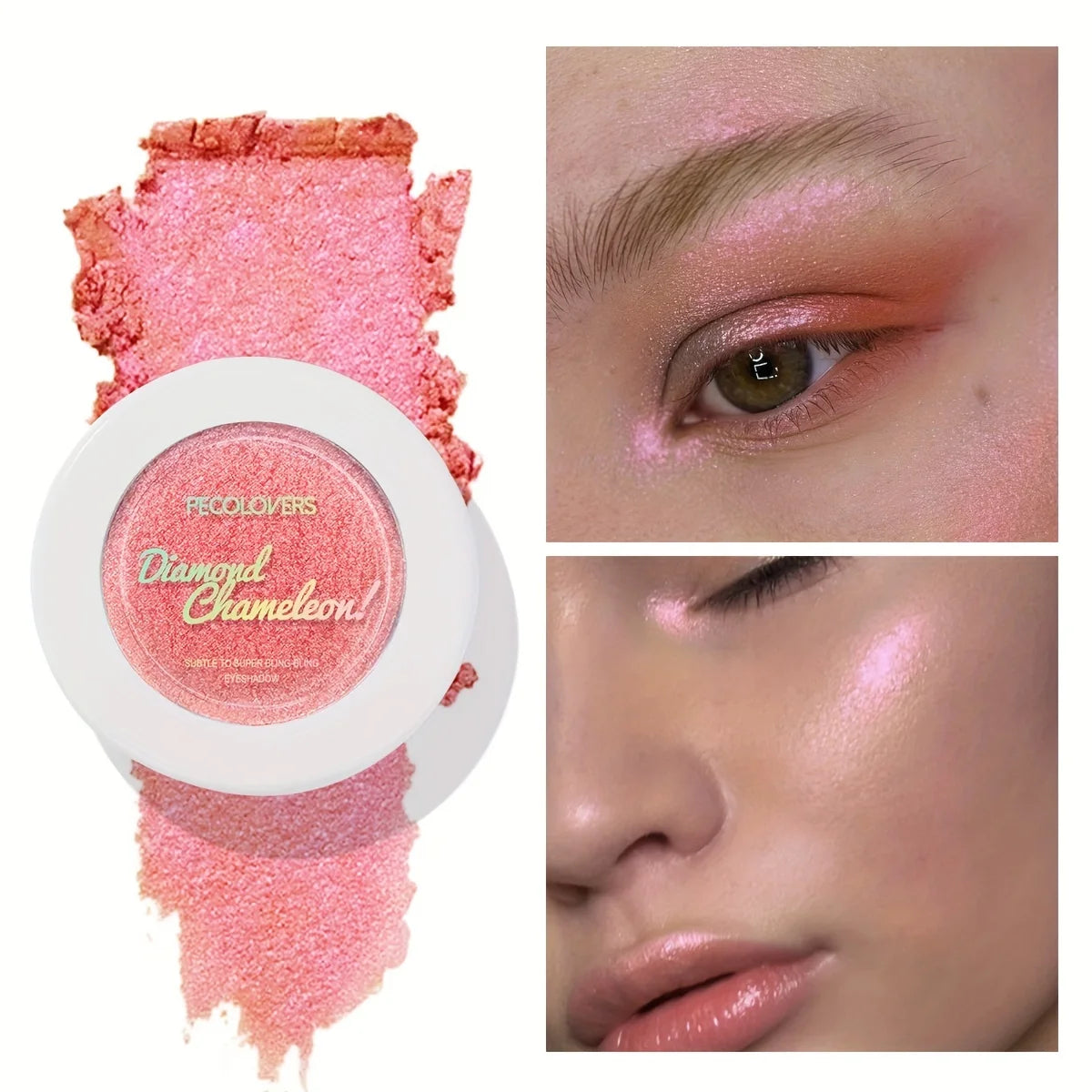 PECOLOVERS Chameleon Shimmer Eye Gloss Highlighter Eyeshadow Cream