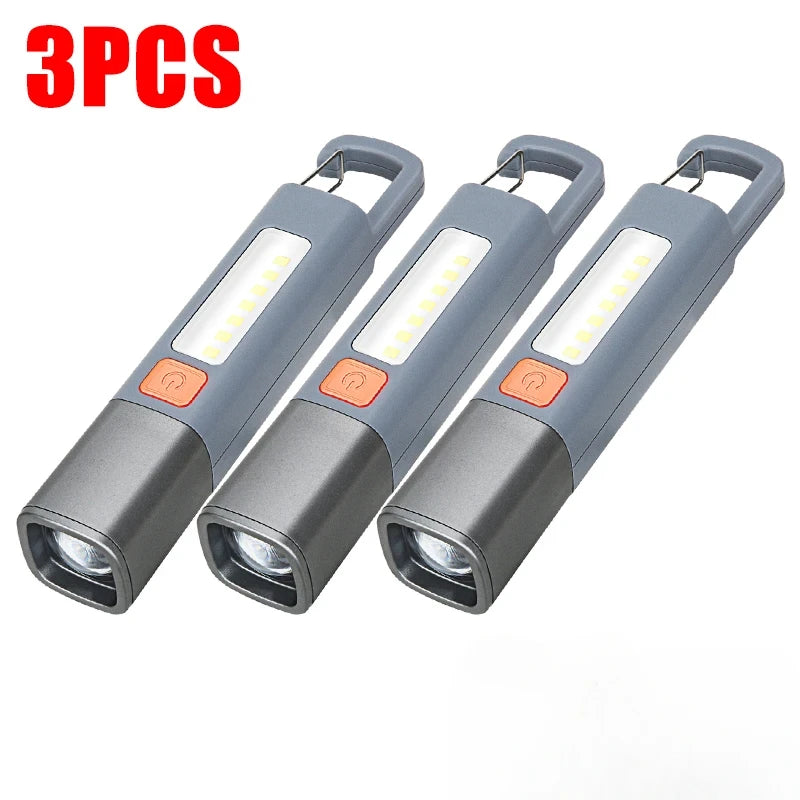 XPE LED Flashlight with Hook – USB-C Rechargeable Camping Torch