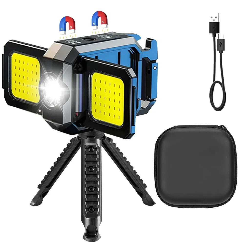 USB Rechargeable COB LED Keychain Work Light – Waterproof Mini Torch
