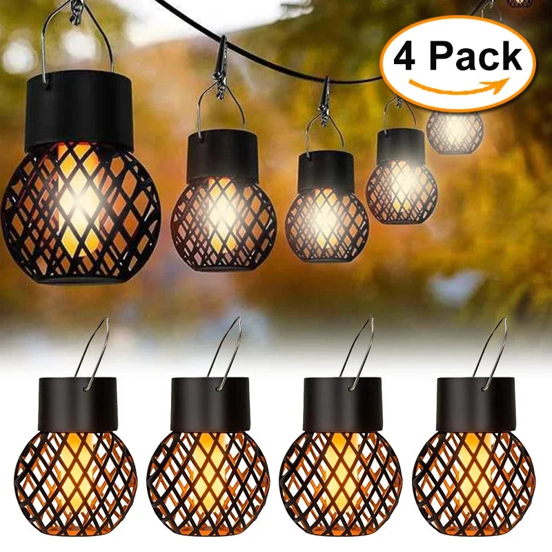 Solar Flame Hanging Ball Lamp – Waterproof Outdoor Decor 8-Pack