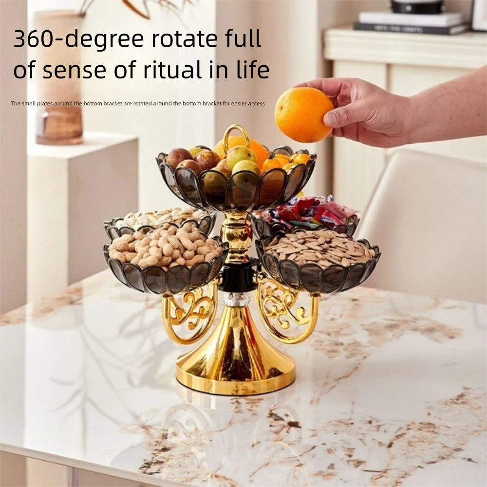 5-Tier Rotating Fruit & Dessert Stand – European Style Tray