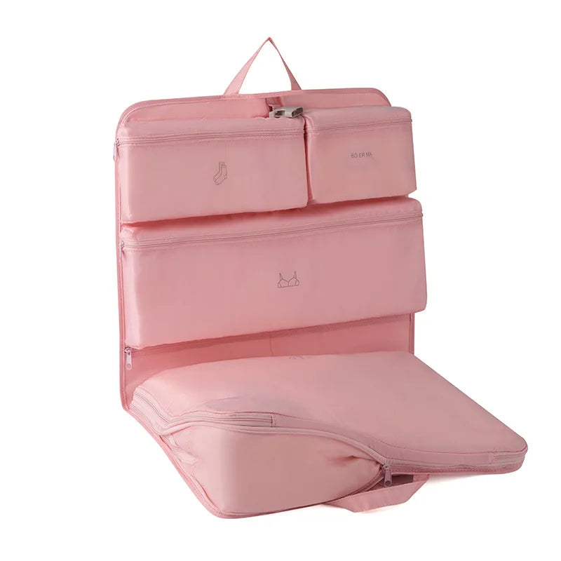 Travel Compression Packing Cubes Set – 6-Piece Foldable Organizers