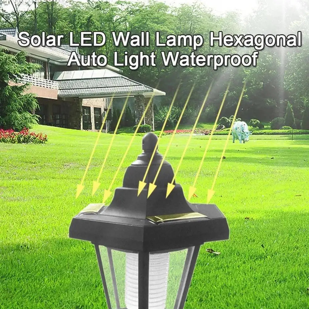 Retro Solar Wall Light IP66 Waterproof Outdoor Garden Lamp