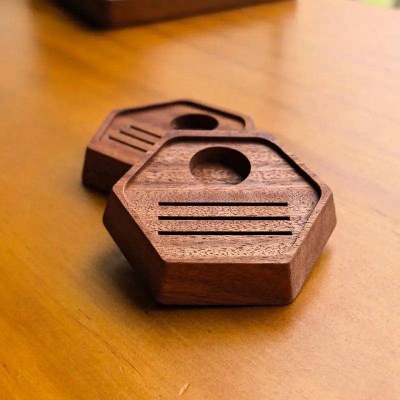 Wooden Hexagon Espresso Puck Screen Stand 51/53/58mm