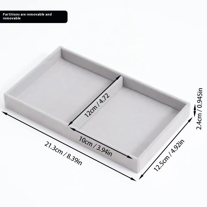 Velvet Jewelry Storage Box – Earrings, Rings & Necklace Tray