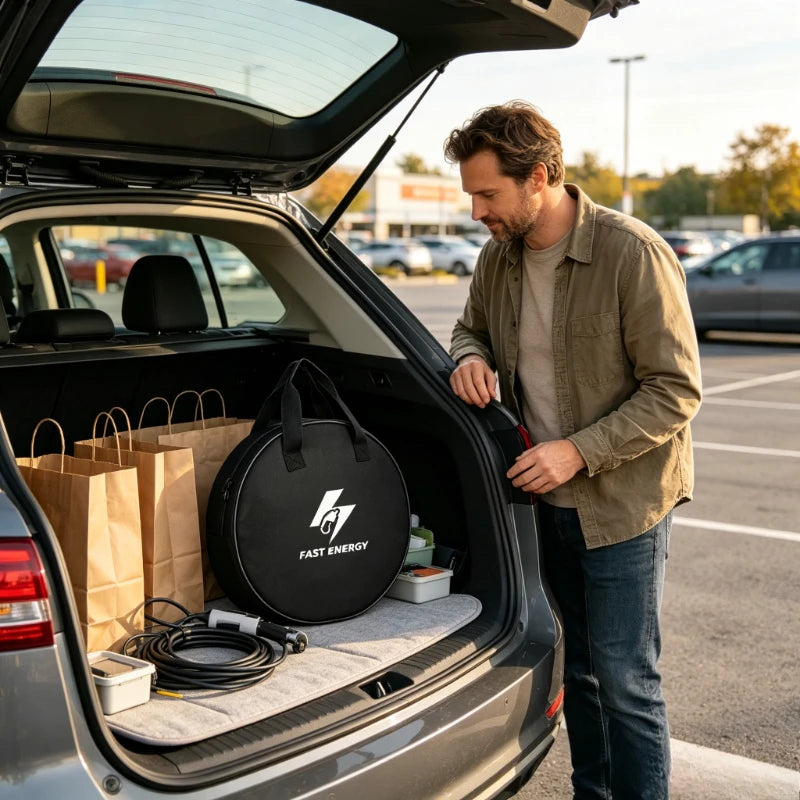 Portable EV Charging Cable Storage Bag | Large Oxford Fabric Pouch