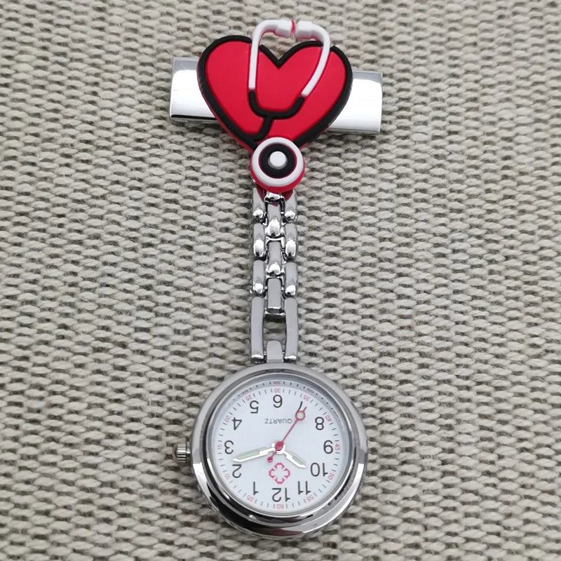 Stethoscope Pin Brooch Nurse FOB Pocket Watch | Quartz