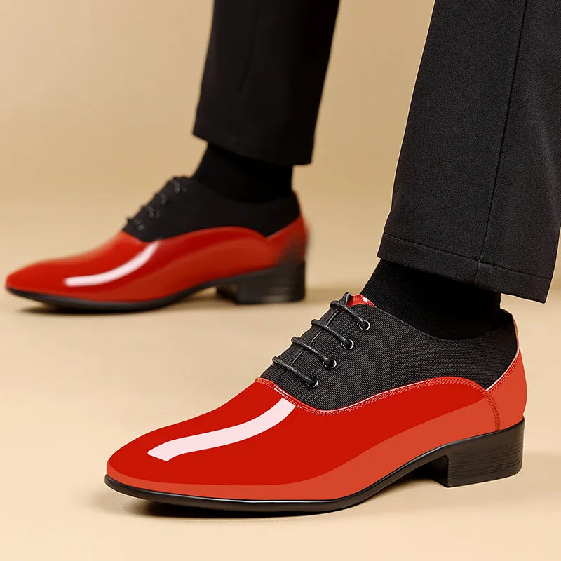 Men's Patent Leather Oxford Dress Shoes – Pointed Toe