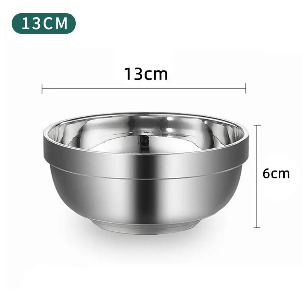 304 Stainless Steel Double-Wall Kids Bowl | Anti-Scald Soup Rice