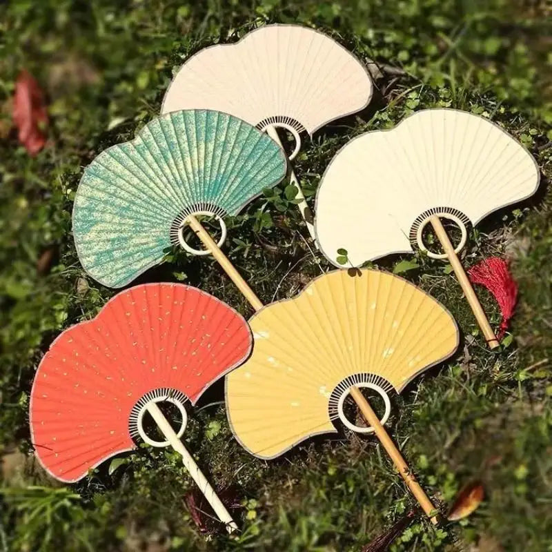 Ginkgo Round Bamboo Hand Fan – DIY Painting & Party Décor