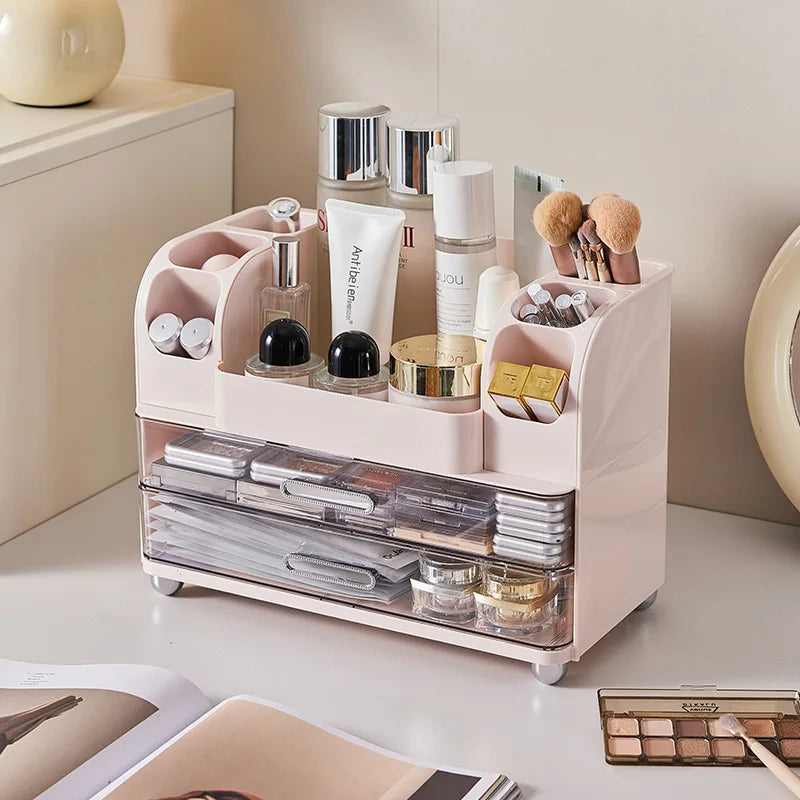 SAMMY Large Makeup Organizer – Dustproof Vanity Storage Box