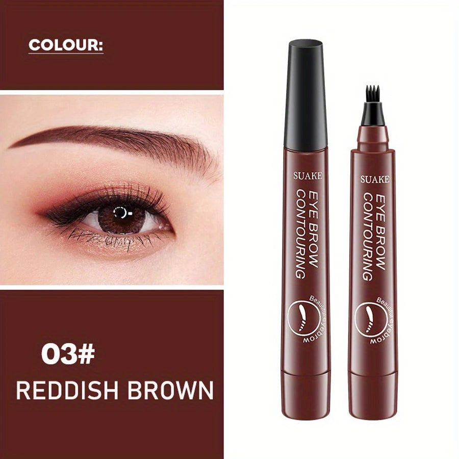 SUAKE Microblading Eyebrow Pen – Waterproof 4-Tip, 5 Colors