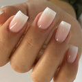 Almond Square Short Press-On False Nails – 24pc DIY Set