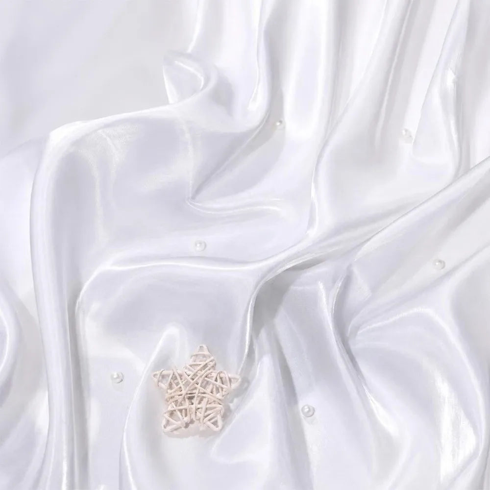 Reflective Liquid Satin Fabric – Metallic Water Gloss Texture
