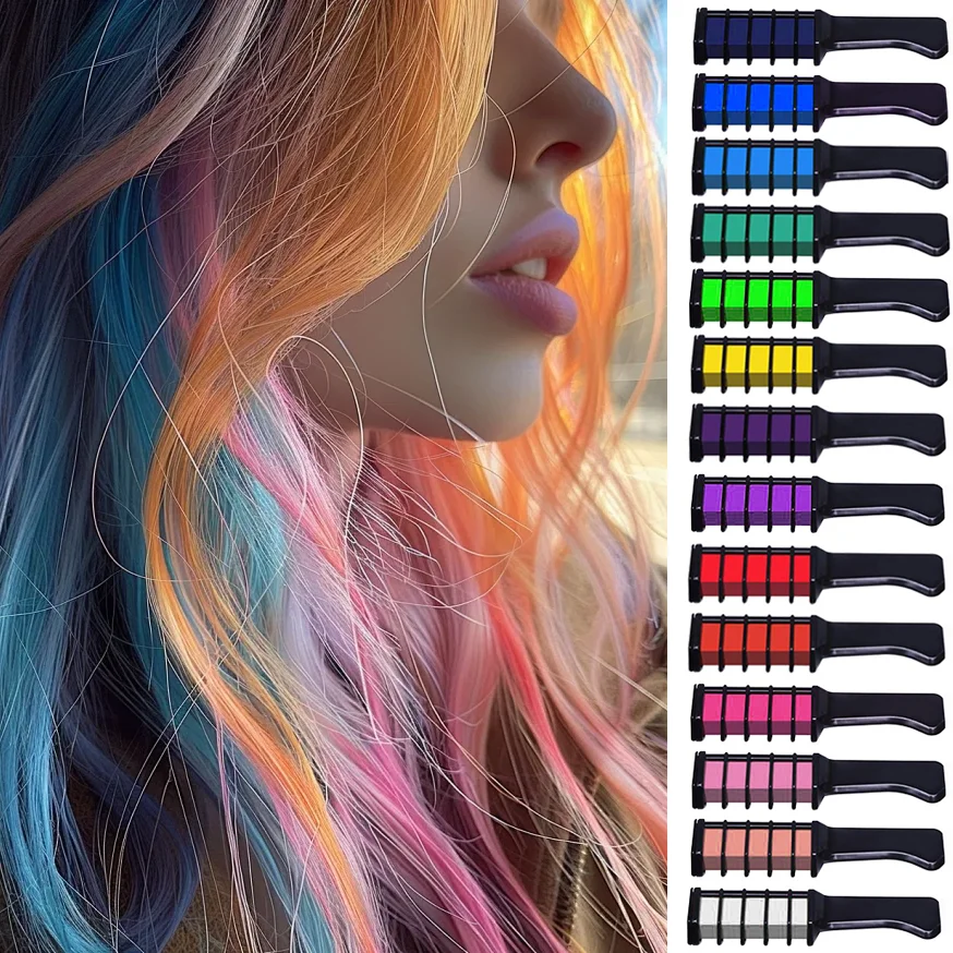 Temporary Hair Color Comb Stick – Washable Hair Chalk