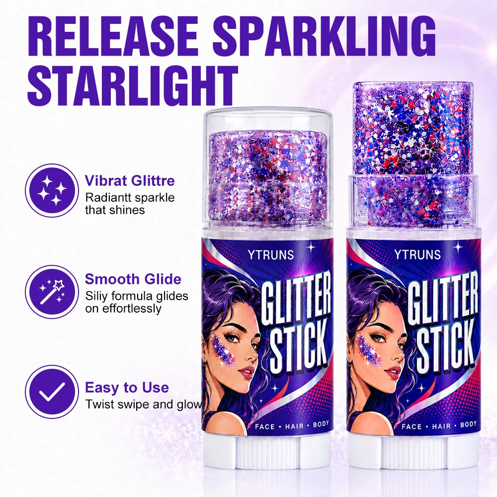 Holographic Glitter Gel Stick – Face & Body Glitter for Festivals
