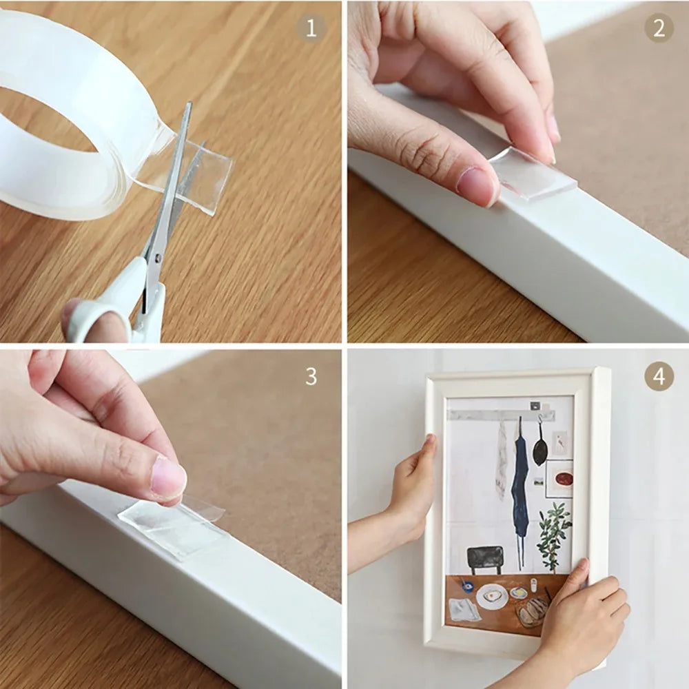 Strong Transparent Nano Tape – Waterproof, Reusable, No Residue