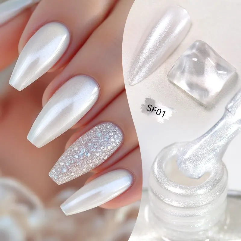 LILYCUTE Glitter Nail Polish 7ml – Pearl Effect, 6 Colors