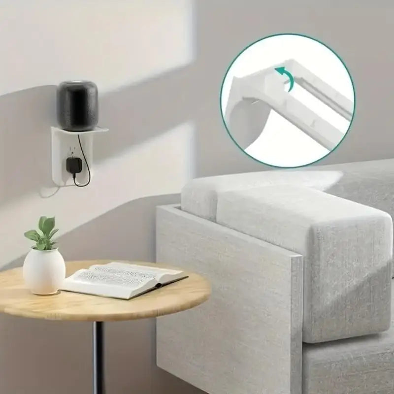 Wall Outlet Shelf – Space-Saving Phone & Speaker Stand