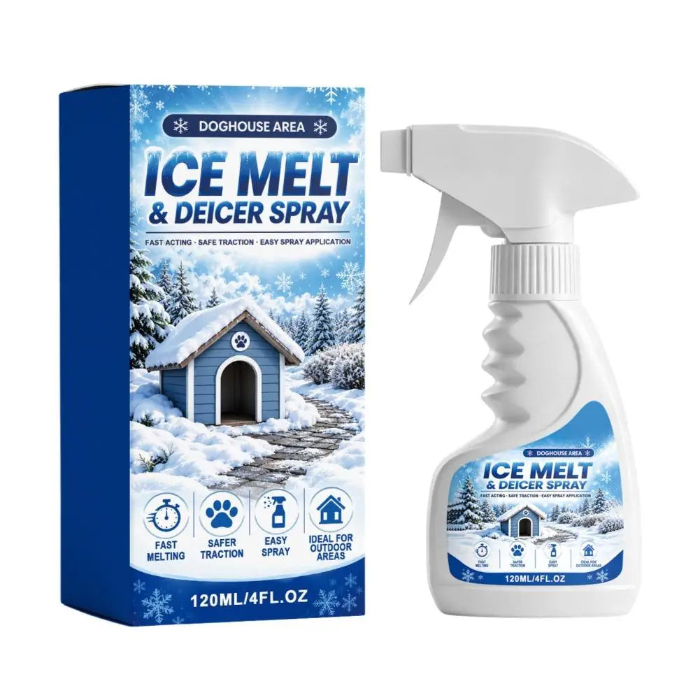 Pet-Safe De-Icer Spray – Fast Ice Melt & Defroster 120ml
