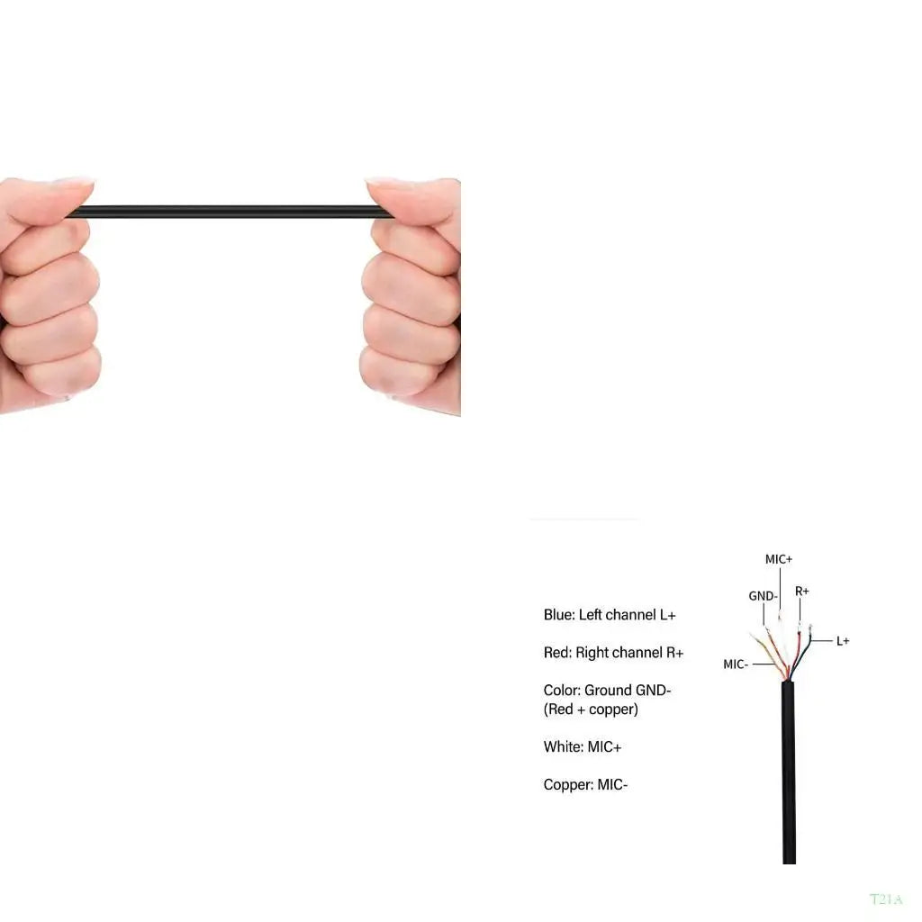 T21A Type C Headphone Repair Cable – TPE DIY Replacement Wire