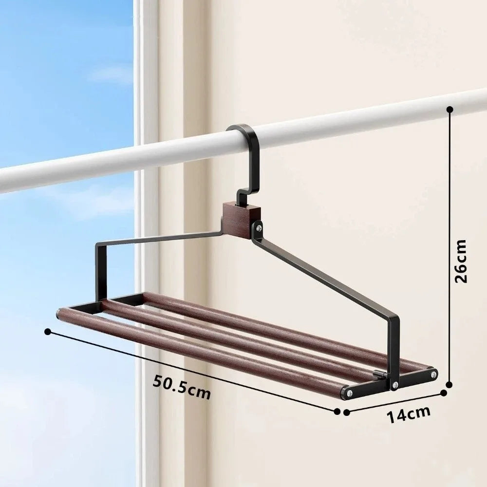 Foldable Blanket Drying Rack – Large Capacity Iron & Wood